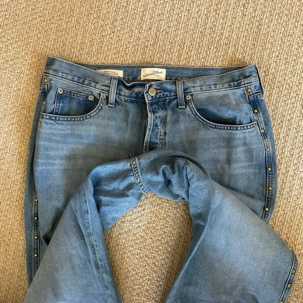 Universal Thread Mid-Rise Studded 90’s Baggy Jeans - Picture 8 of 10